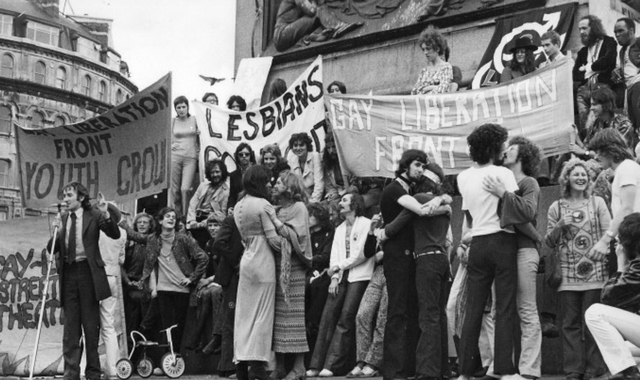 Gay Liberation Front Demo, 1971.  UK.