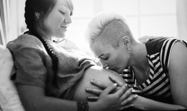 lesbian couple raising a gay family